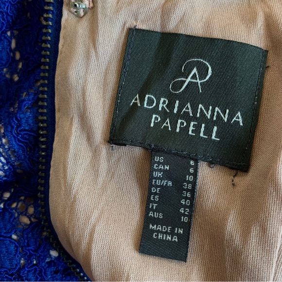 ADRIANNA PAPPEL BLUE CROCHET DRESS - Picture 5 of 14